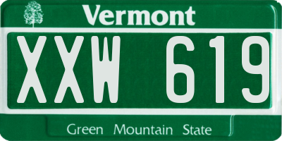 VT license plate XXW619