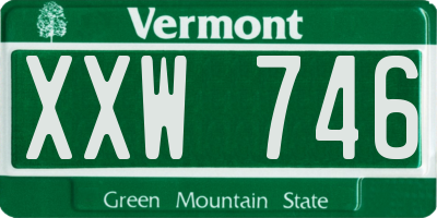VT license plate XXW746