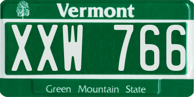 VT license plate XXW766