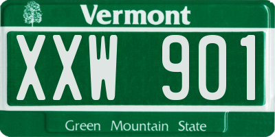 VT license plate XXW901