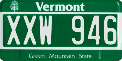VT license plate XXW946
