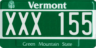 VT license plate XXX155