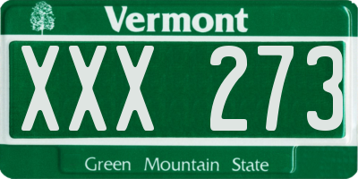 VT license plate XXX273