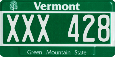 VT license plate XXX428