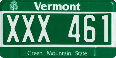 VT license plate XXX461