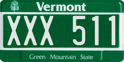 VT license plate XXX511