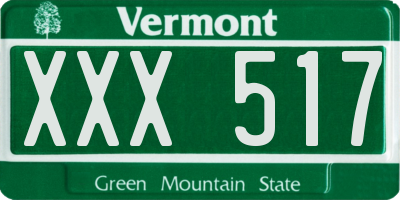 VT license plate XXX517