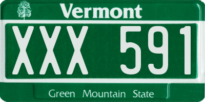 VT license plate XXX591