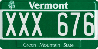 VT license plate XXX676