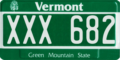 VT license plate XXX682