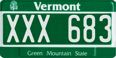 VT license plate XXX683