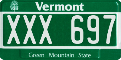VT license plate XXX697