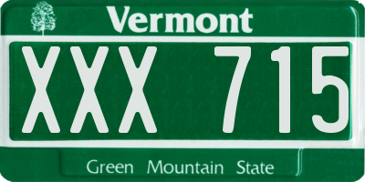 VT license plate XXX715