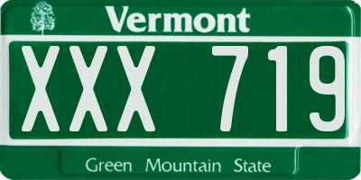 VT license plate XXX719