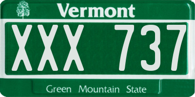 VT license plate XXX737