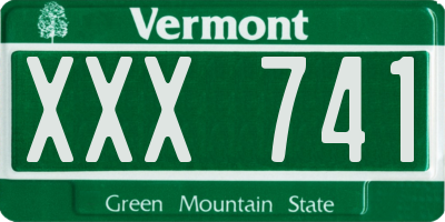 VT license plate XXX741