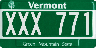 VT license plate XXX771