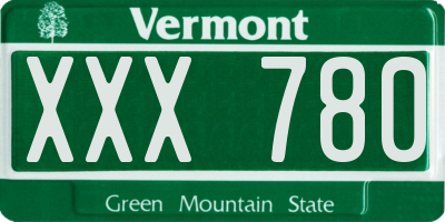 VT license plate XXX780