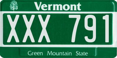 VT license plate XXX791