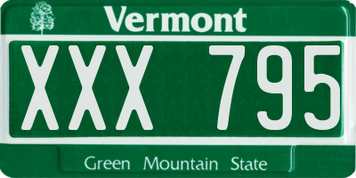 VT license plate XXX795