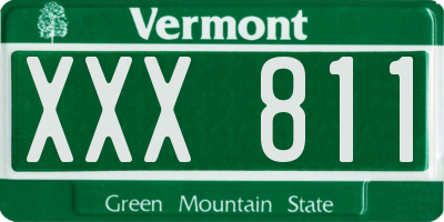 VT license plate XXX811