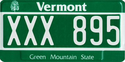 VT license plate XXX895