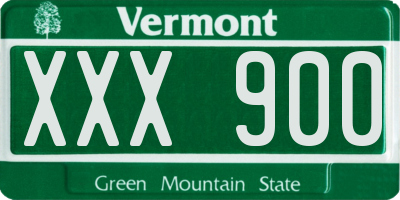 VT license plate XXX900
