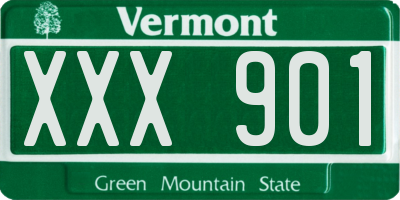 VT license plate XXX901