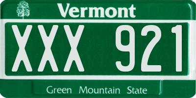 VT license plate XXX921