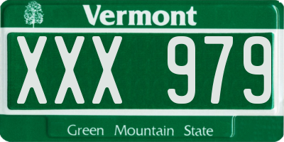 VT license plate XXX979