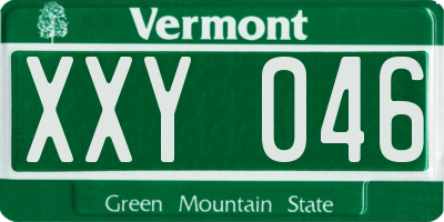 VT license plate XXY046