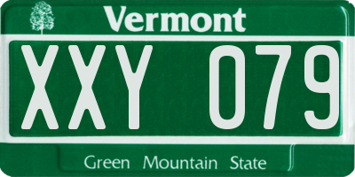 VT license plate XXY079