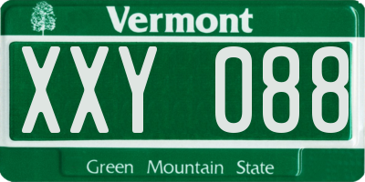 VT license plate XXY088
