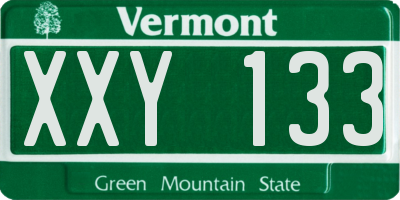 VT license plate XXY133