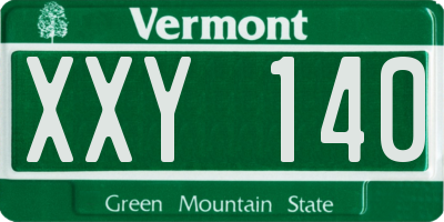 VT license plate XXY140