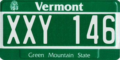 VT license plate XXY146