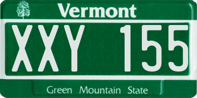 VT license plate XXY155