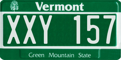 VT license plate XXY157