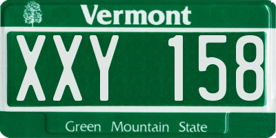 VT license plate XXY158
