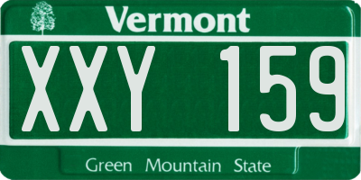 VT license plate XXY159