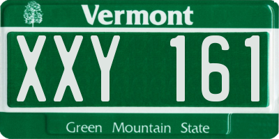 VT license plate XXY161