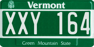 VT license plate XXY164