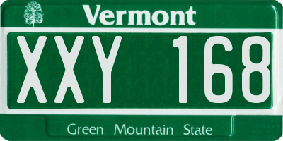 VT license plate XXY168