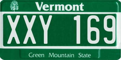 VT license plate XXY169