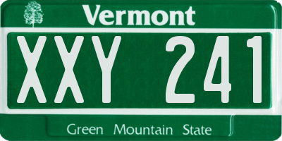 VT license plate XXY241