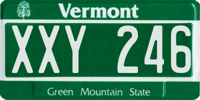 VT license plate XXY246