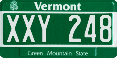 VT license plate XXY248