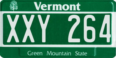 VT license plate XXY264