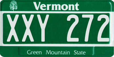 VT license plate XXY272
