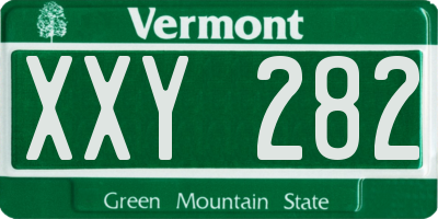 VT license plate XXY282
